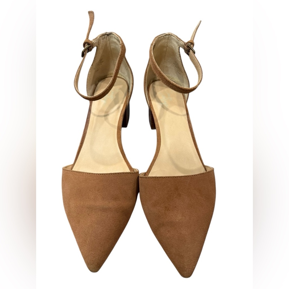 Crown Vintage Valentinaa Tan Ankle‎ Strap Heels Size 10